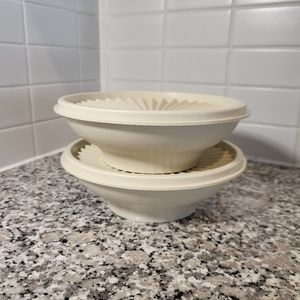 Vintage Tupperware Servalier Bowls set of 2